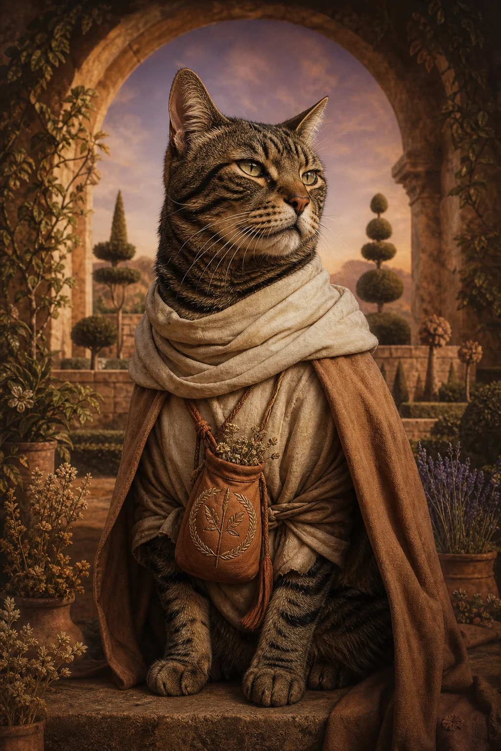 Rowan the Tabby — Studio Canvas Realism pet portrait