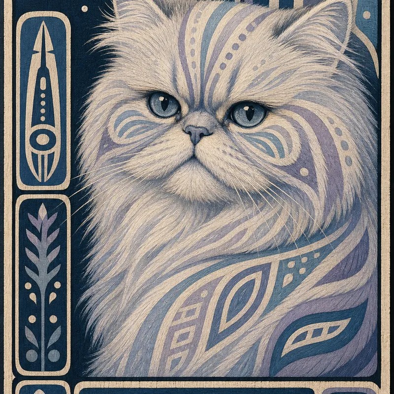 Persian portrait — tiwi pukumani pattern