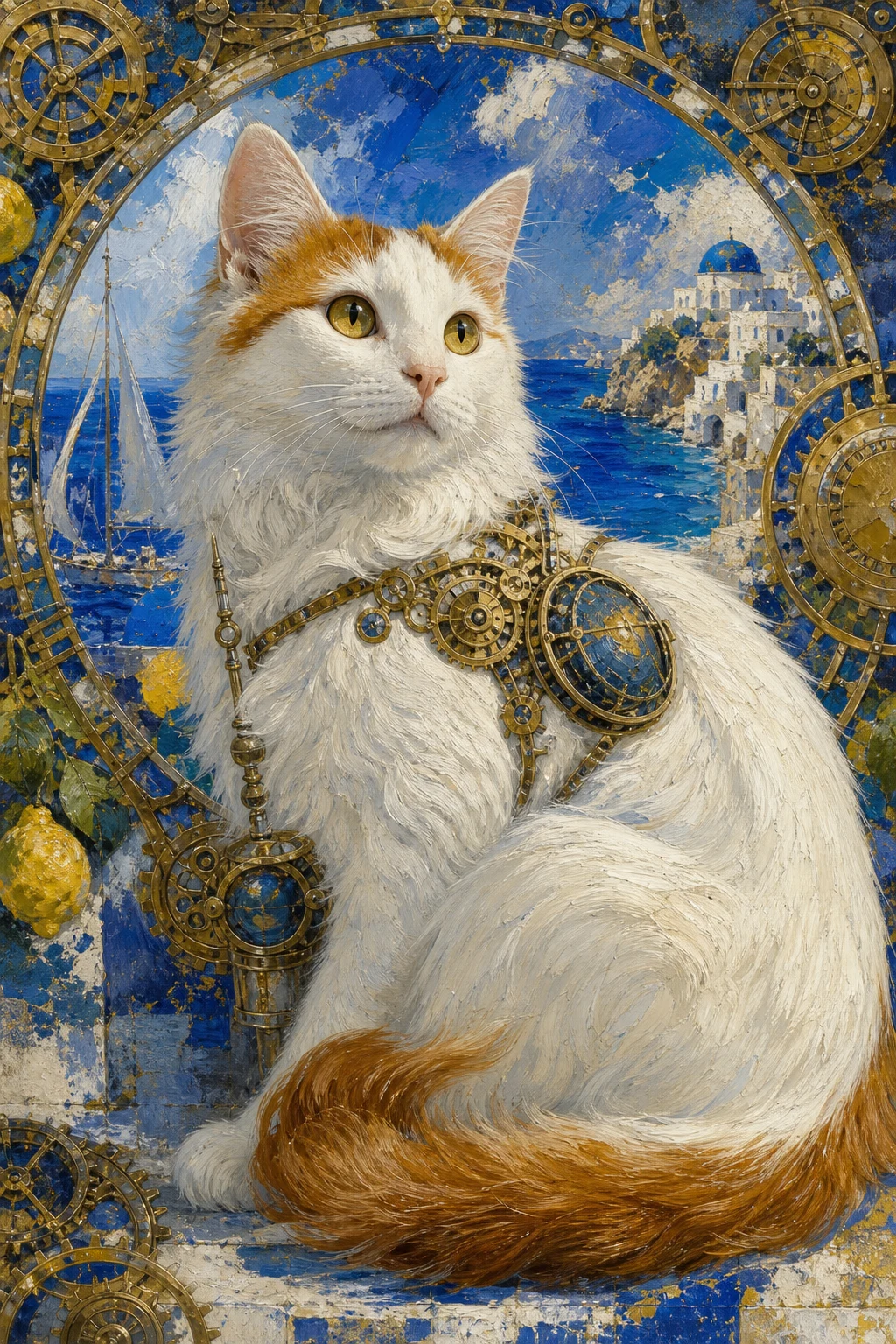 Saffron the Turkish Van — Transavantgarde pet portrait