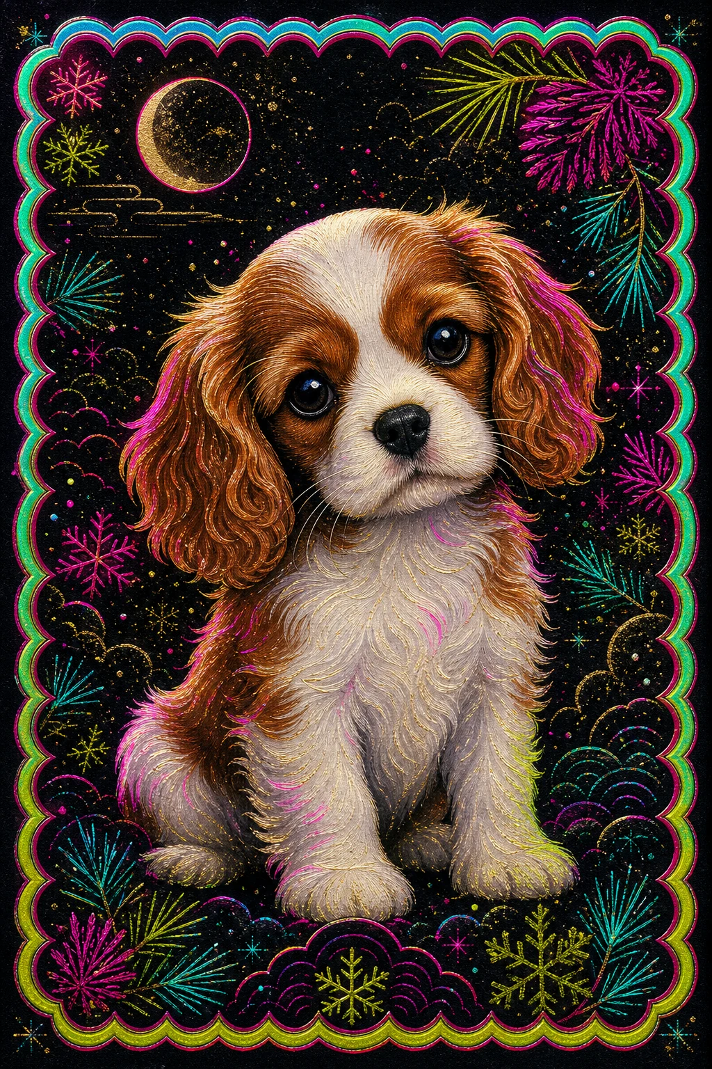 Pippin the Cavalier King Charles Spaniel — Amatsu Mikaboshi Dark Dog pet portrait