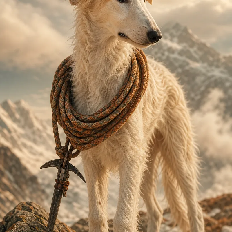 Borzoi portrait — cinematic character realism