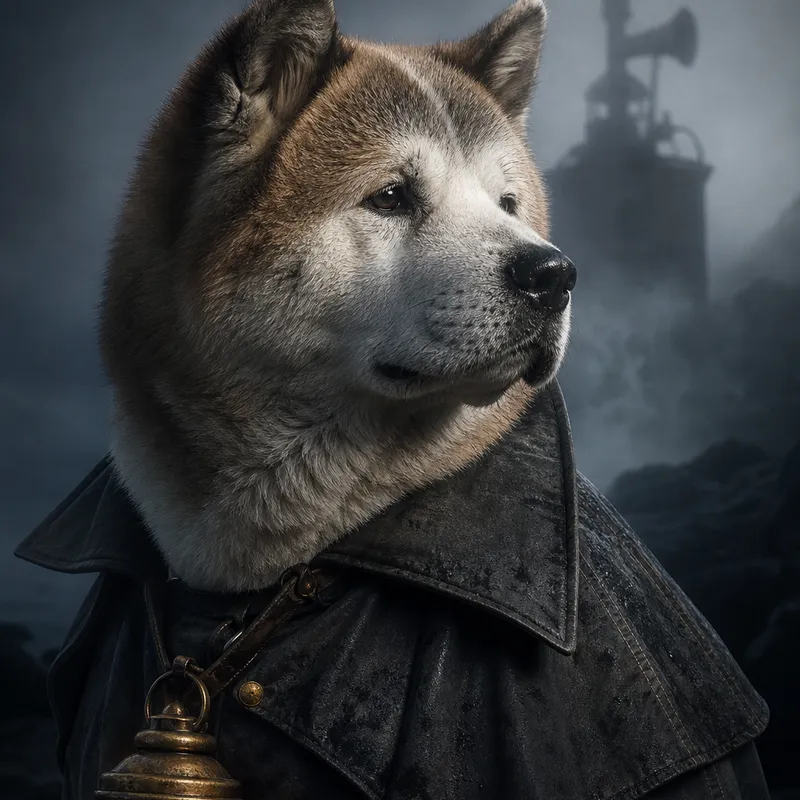 Akita portrait — cinematic character realism