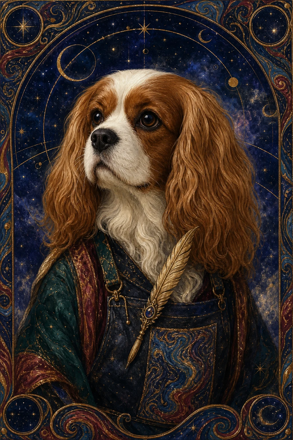 Bramble the Cavalier King Charles Spaniel — Cosmic Astrology pet portrait