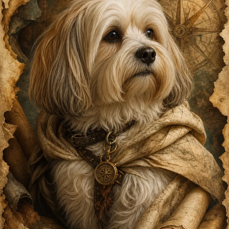 Havanese portrait — fine art photoreal