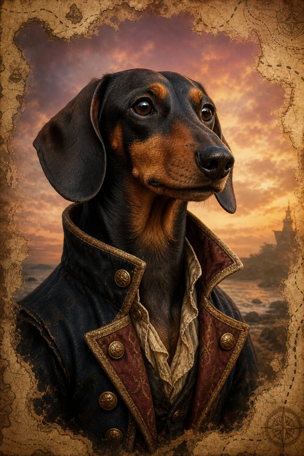 Frankie the Dachshund — Fine Art Photoreal pet portrait