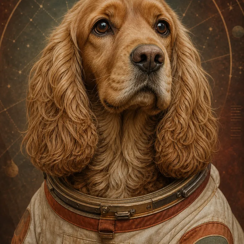 Cocker Spaniel portrait — fine art photoreal