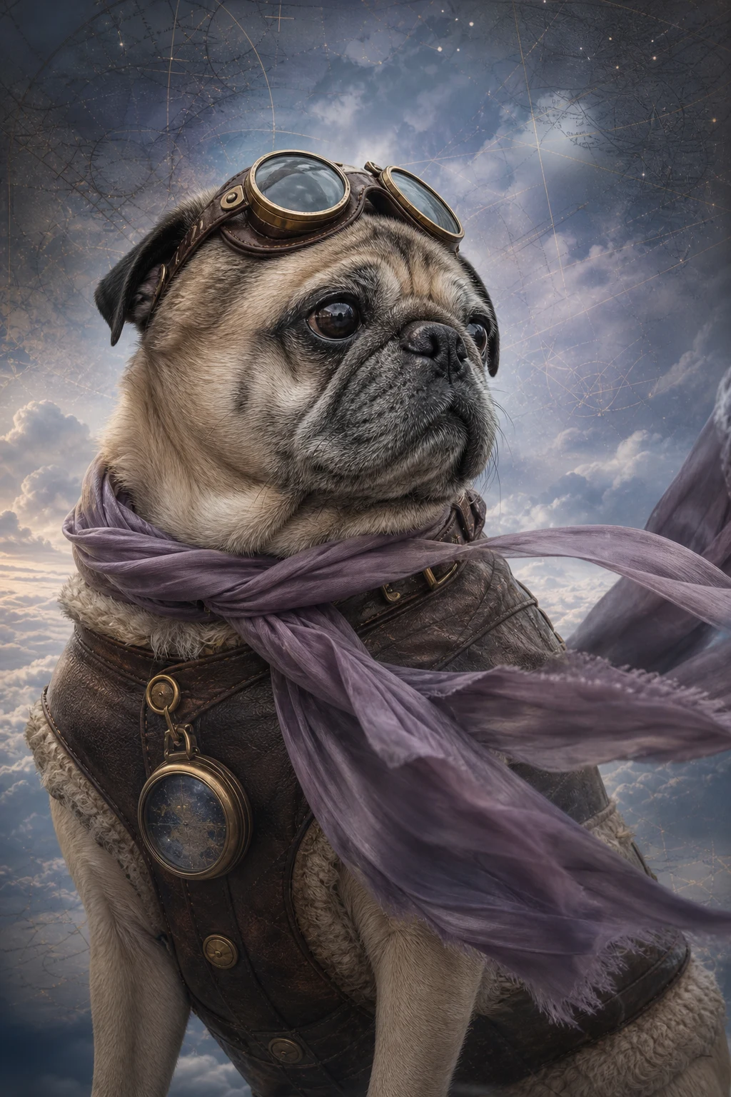 Percy the Pug — Fine Art Photoreal pet portrait