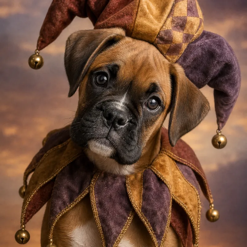 Boxer portrait — fine art photoreal