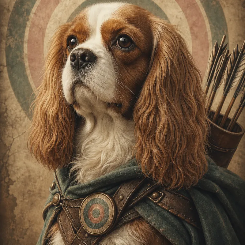 Cavalier King Charles Spaniel portrait — fine art photoreal