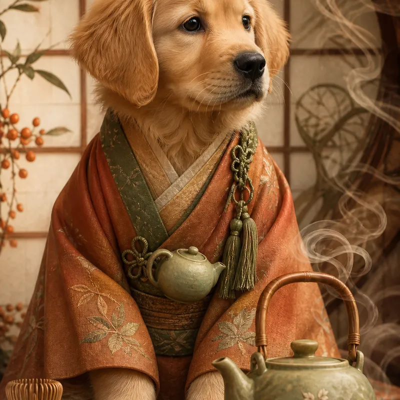 Golden Retriever portrait — fine art photoreal