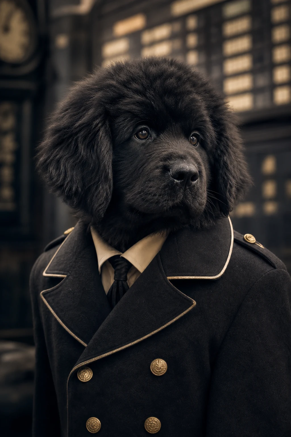 Harbor the Newfoundland — Fine Art Photoreal pet portrait