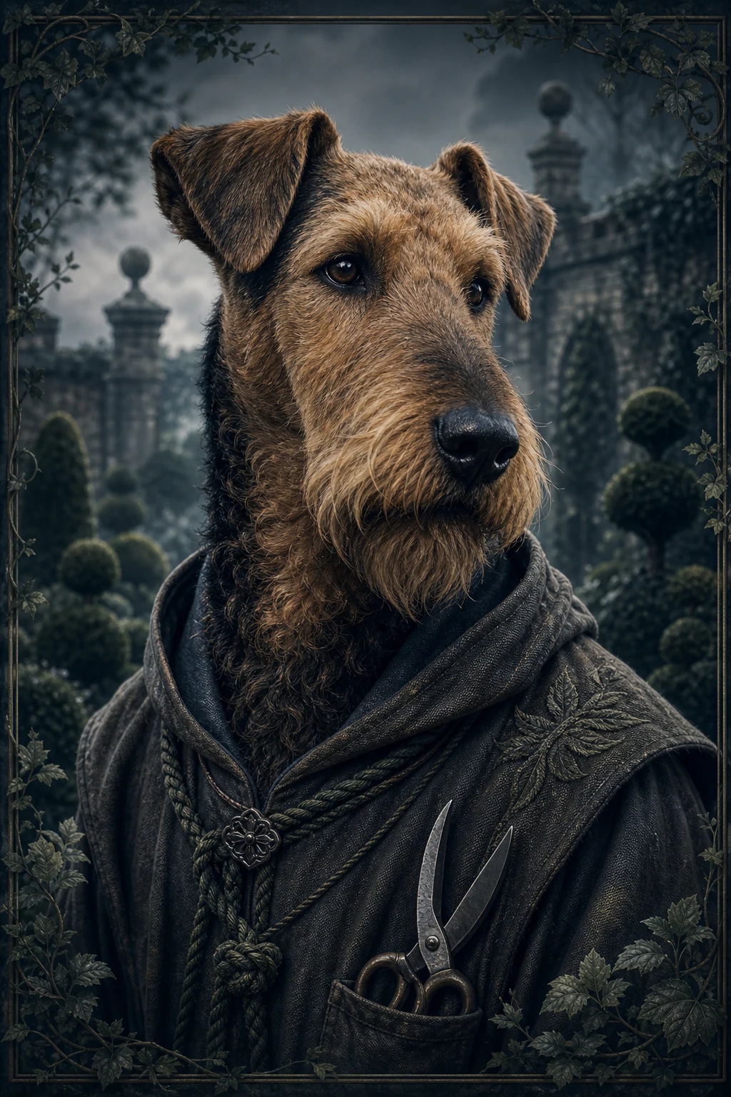 Bramble the Airedale Terrier — Fine Art Photoreal pet portrait