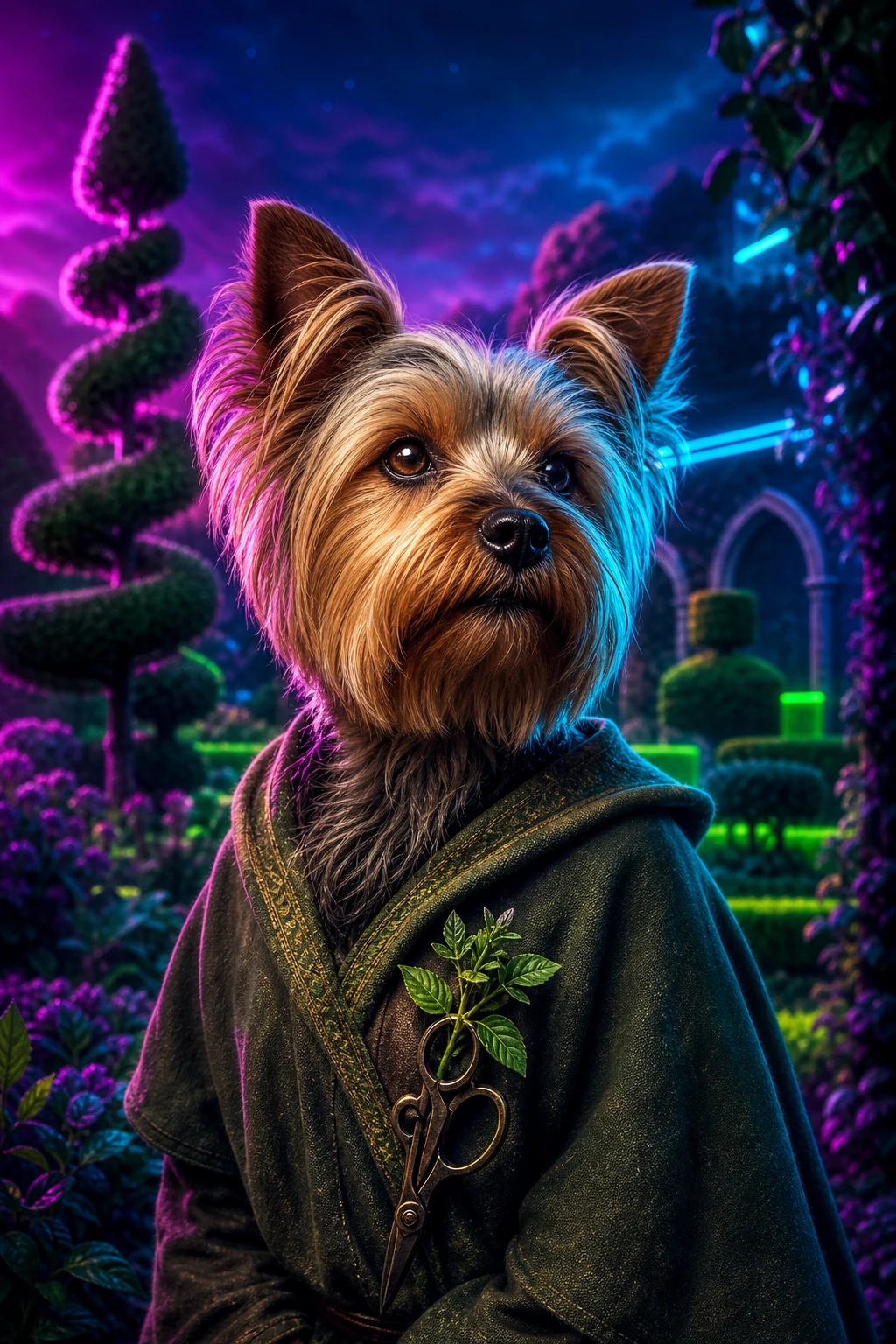 Percy the Yorkshire Terrier — Fine Art Photoreal pet portrait