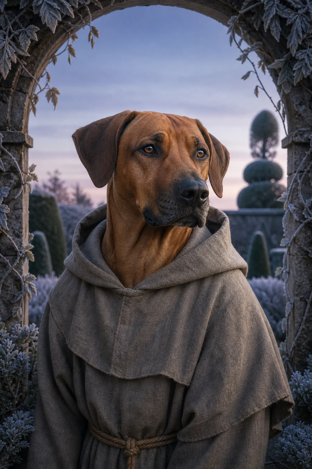 Biko the Rhodesian Ridgeback — Fine Art Photoreal pet portrait