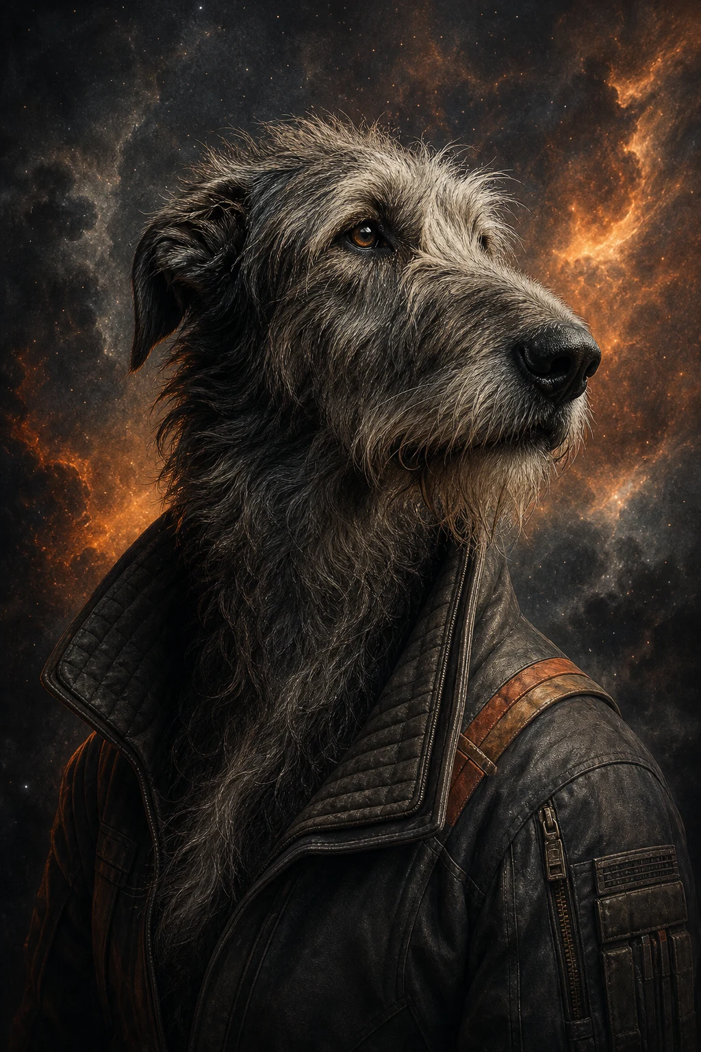 Rowan the Irish Wolfhound — Fine Art Photoreal pet portrait