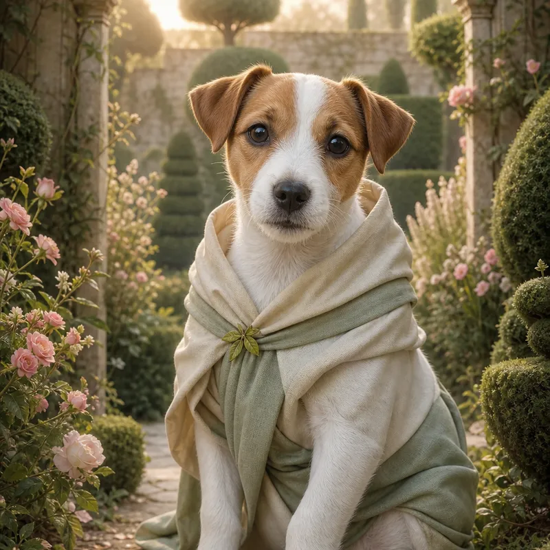 Jack Russell Terrier portrait — fine art photoreal