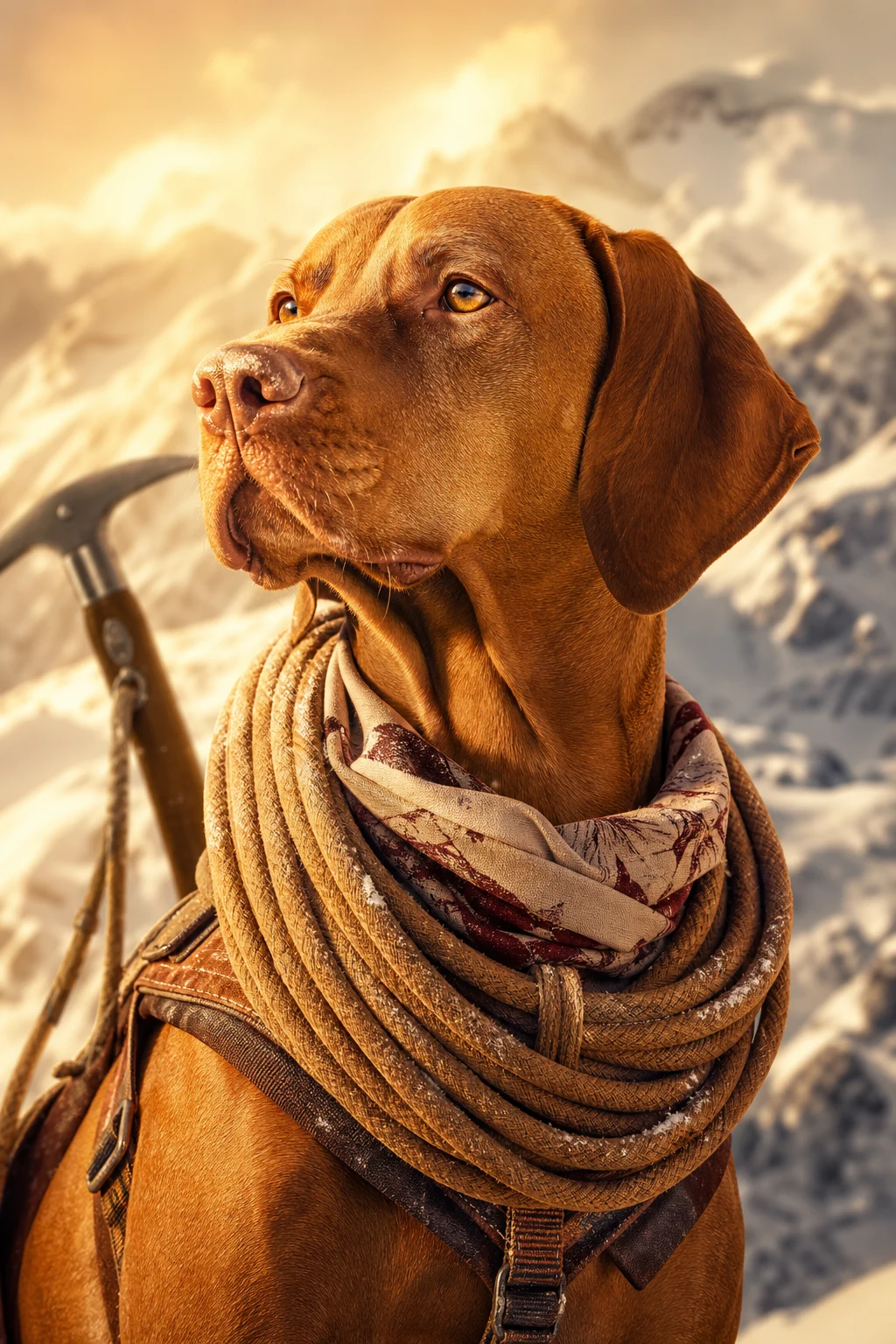 Miska the Vizsla — Fine Art Photoreal pet portrait