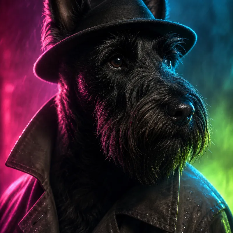 Scottish Terrier portrait — fine art photoreal