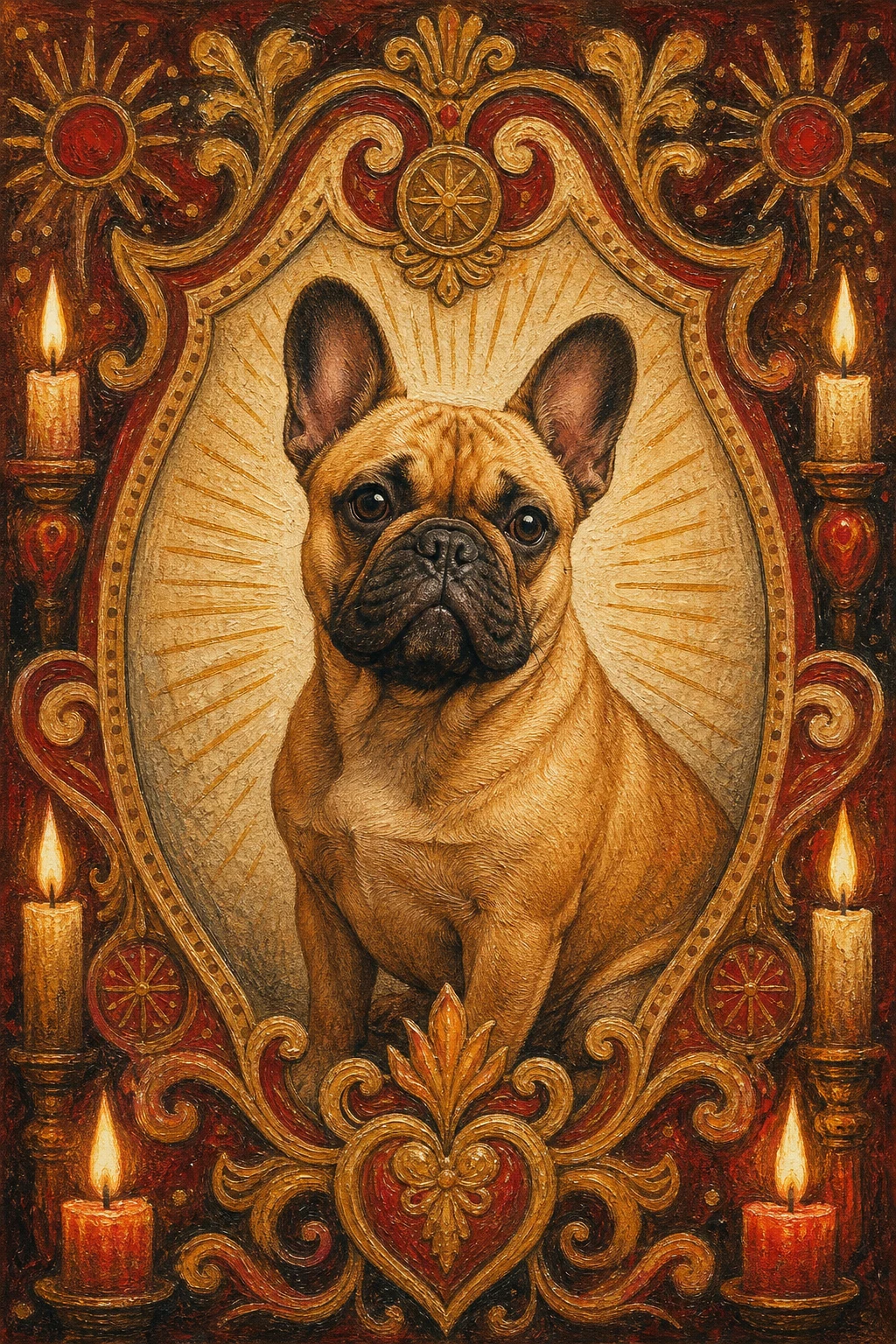 Hugo the French Bulldog — Haitian Vodou Altar Paint pet portrait