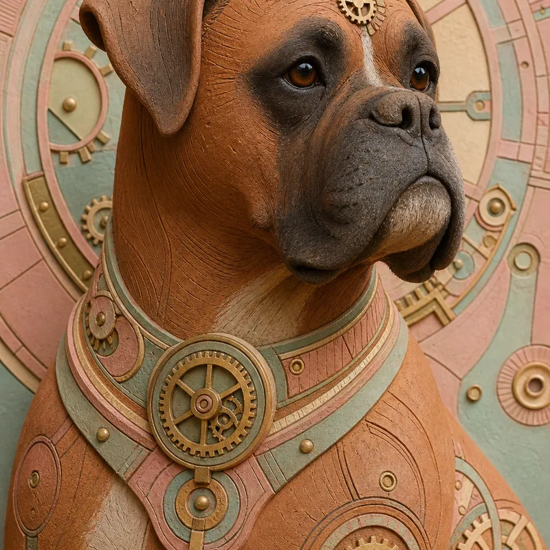 Boxer portrait — ife terracotta