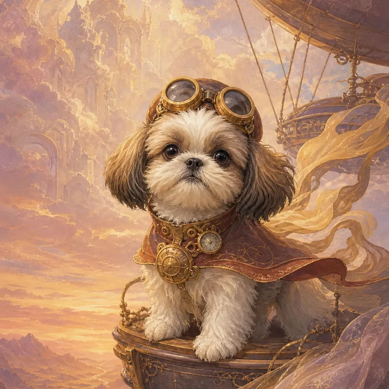 Shih Tzu portrait — kwan yin pup