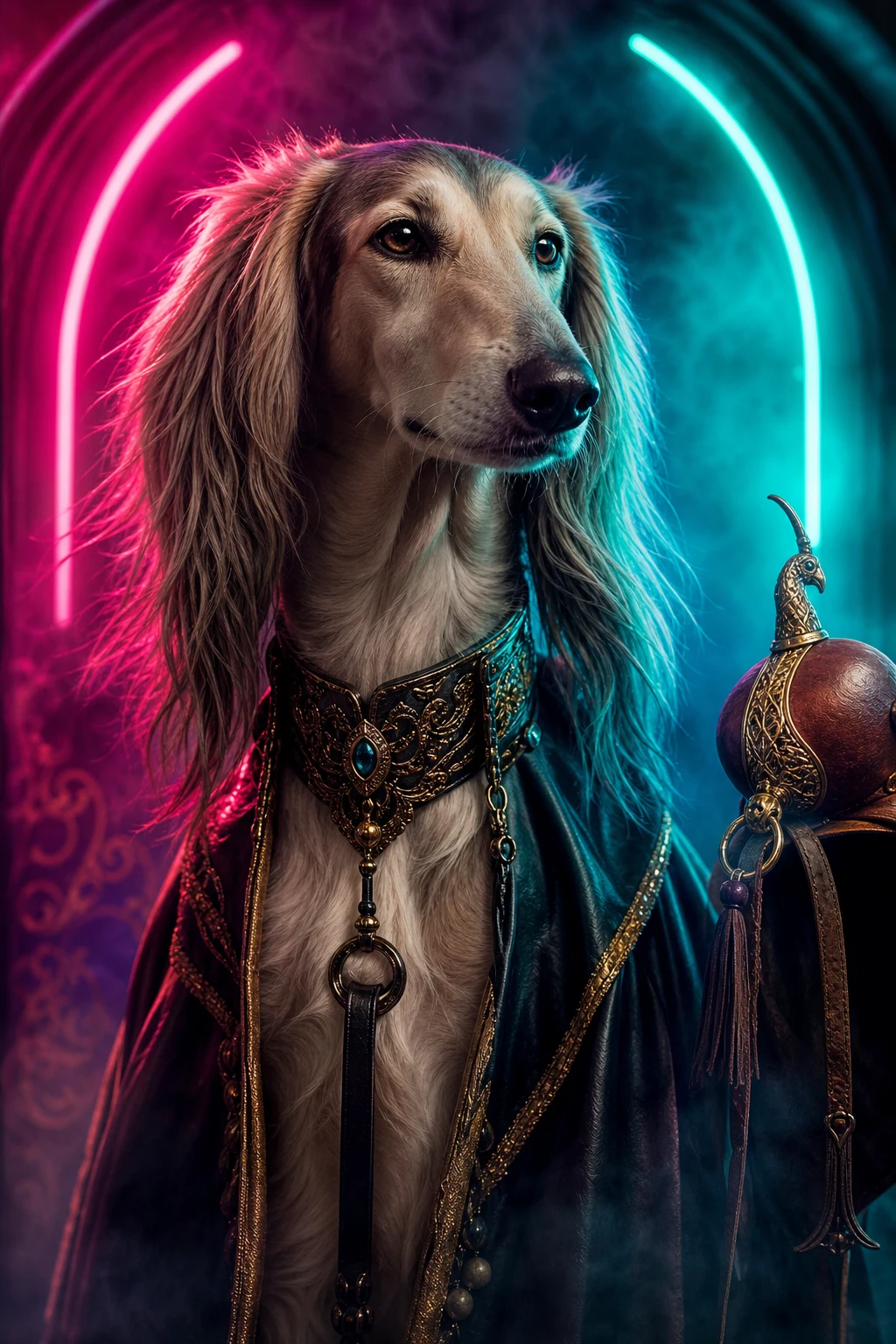 Nadir the Saluki — Natural Light Canvas pet portrait