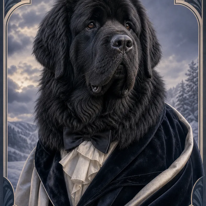 Newfoundland portrait — natural light canvas