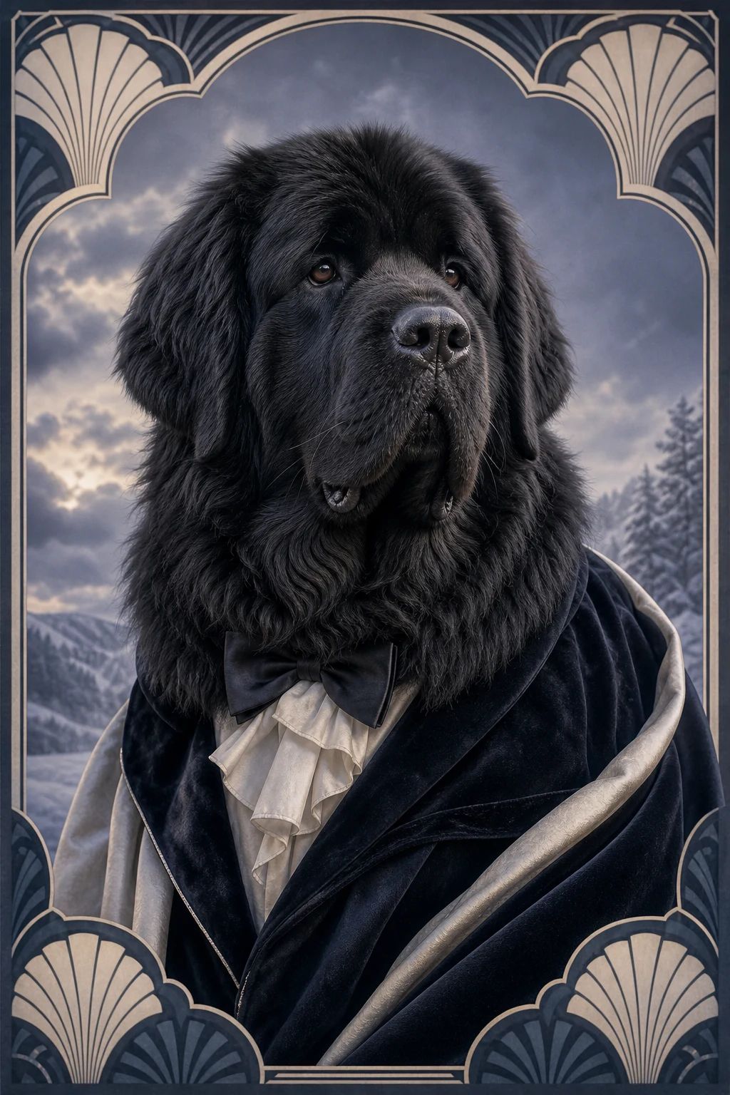 Bram the Newfoundland — Natural Light Canvas pet portrait