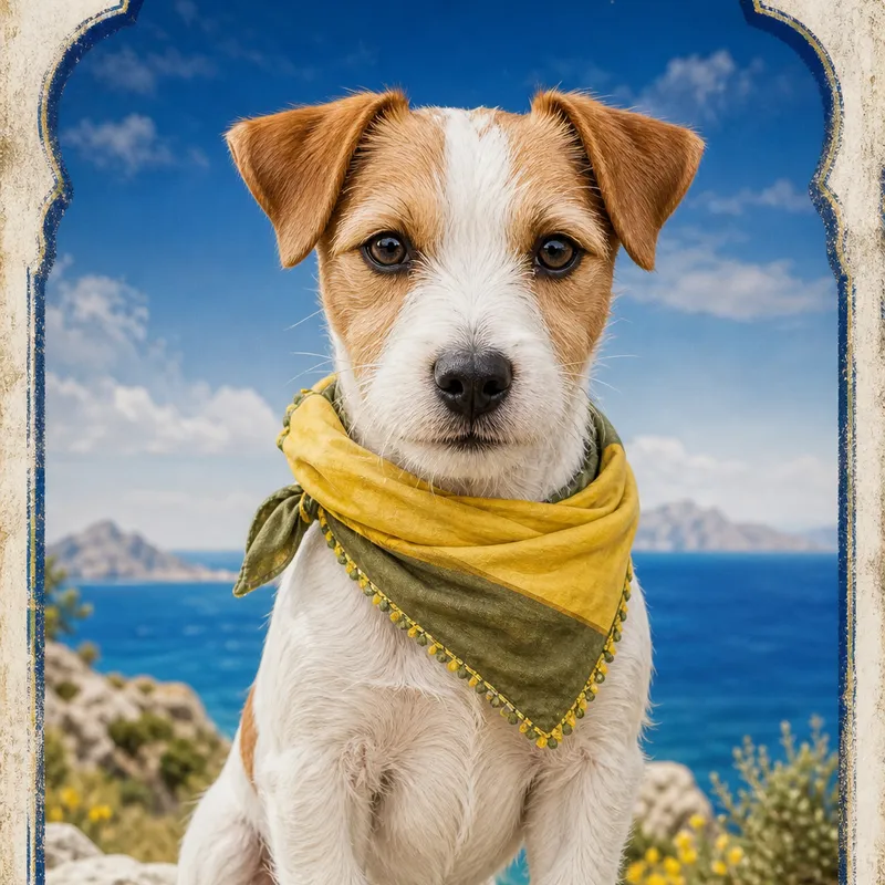 Jack Russell Terrier portrait — natural light canvas