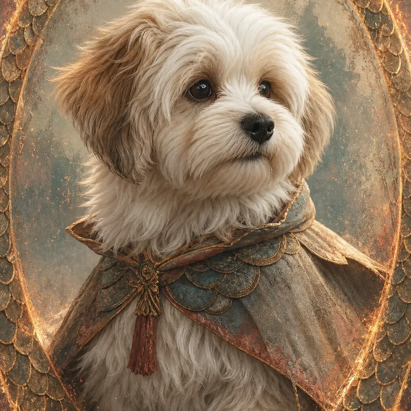 Havanese portrait — natural light canvas