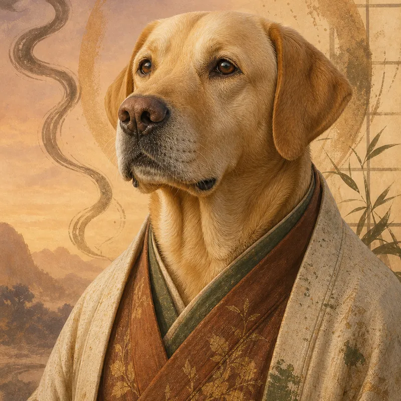 Labrador portrait — natural light canvas