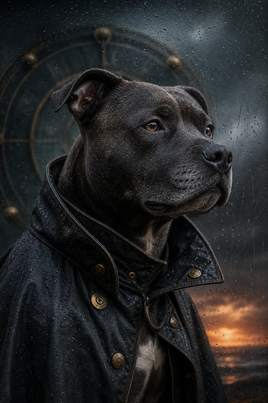 Bram the Staffordshire Bull Terrier — Natural Light Canvas pet portrait