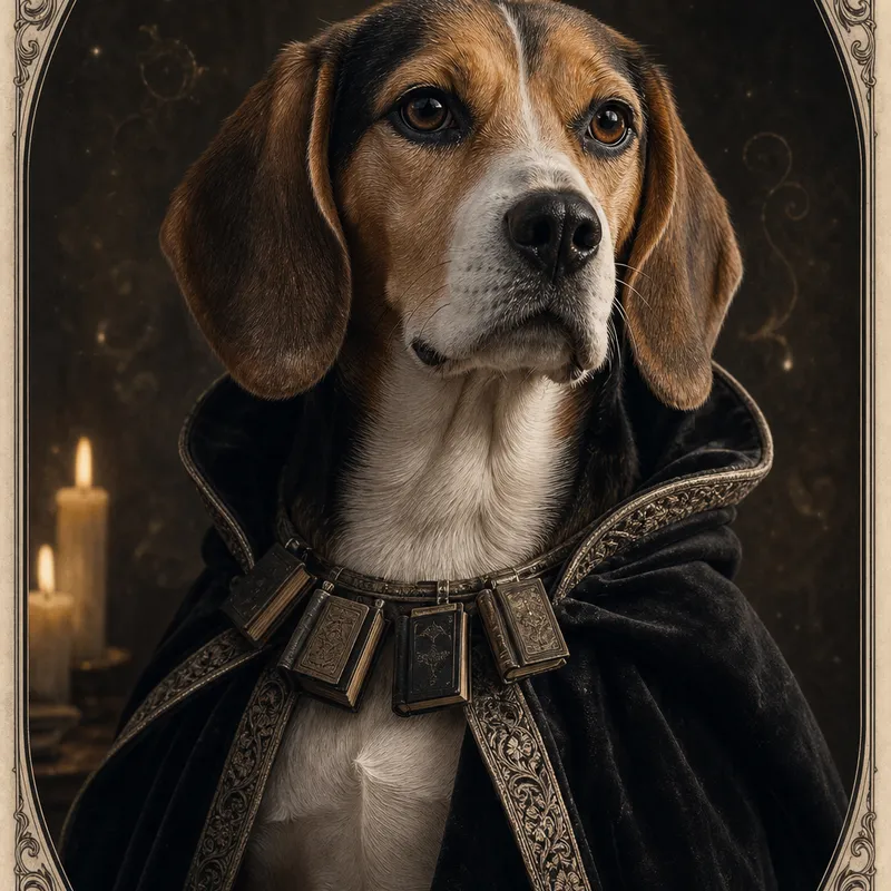 Beagle portrait — natural light canvas