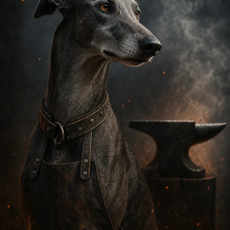 Greyhound portrait — natural light canvas