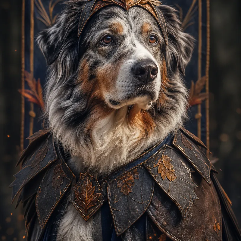 Australian Shepherd portrait — natural light canvas