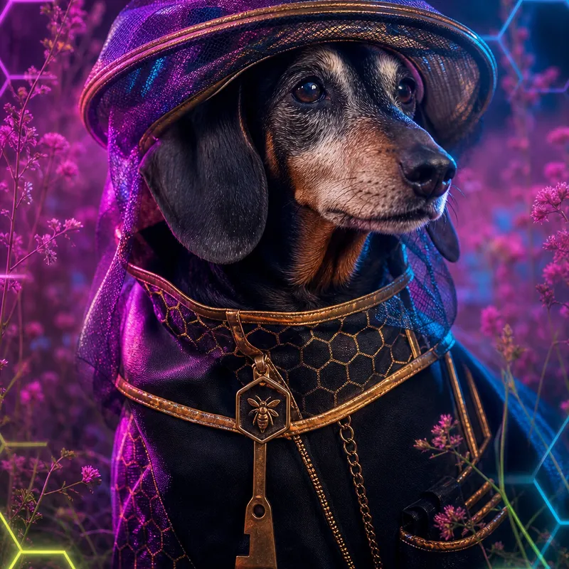 Dachshund portrait — natural light canvas