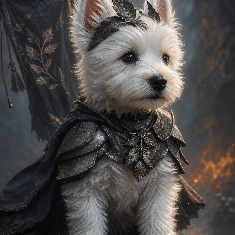 West Highland Terrier portrait — natural light canvas