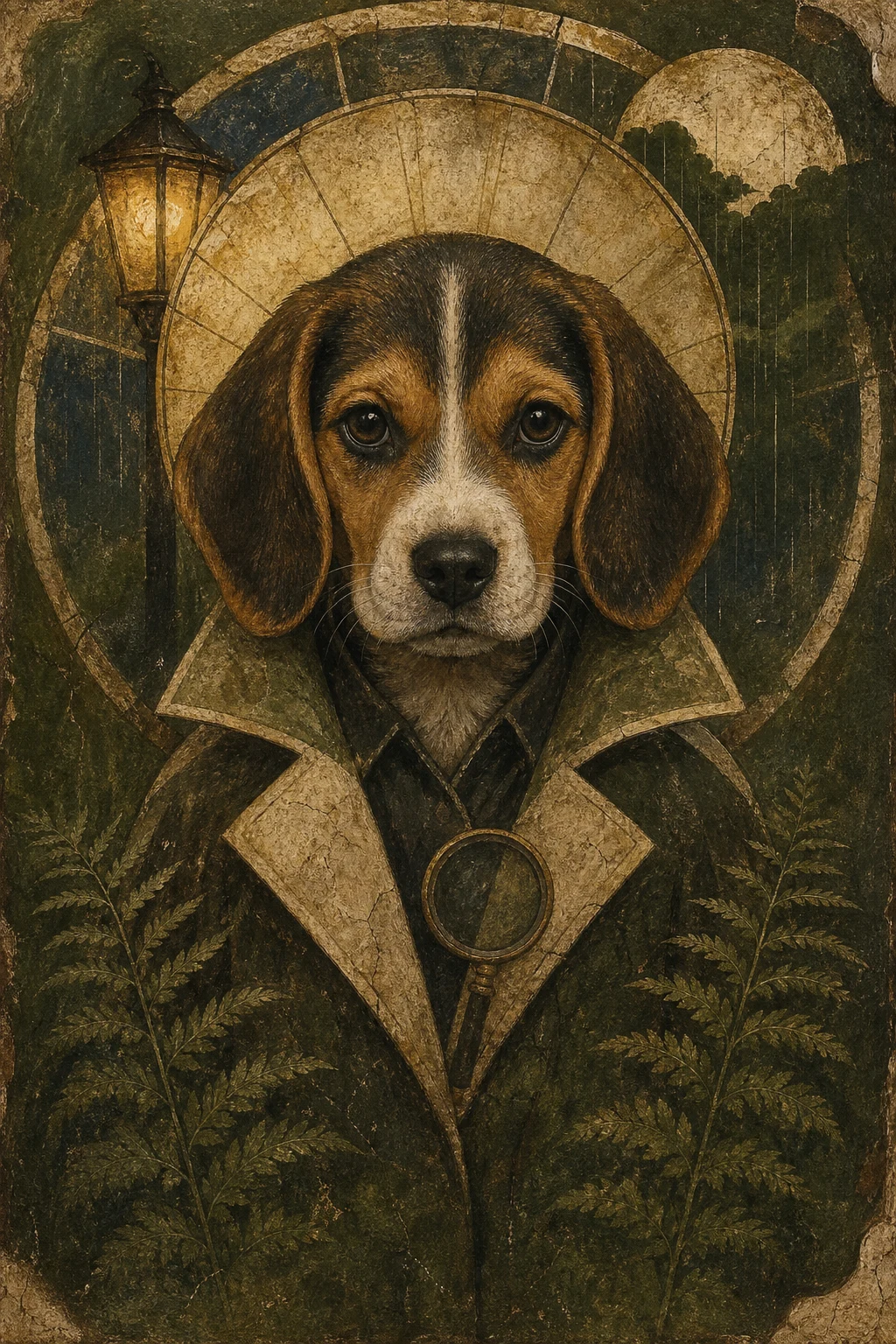 Bertie the Beagle — Nubian Church Fresco pet portrait