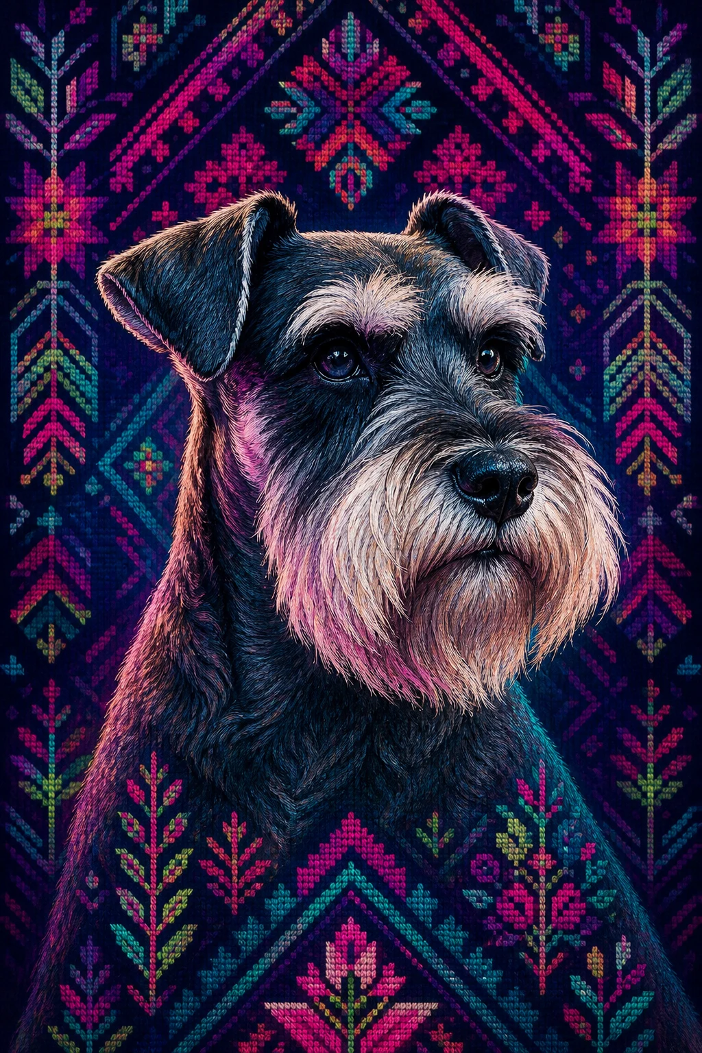 Otto the Miniature Schnauzer — Pictorialism pet portrait