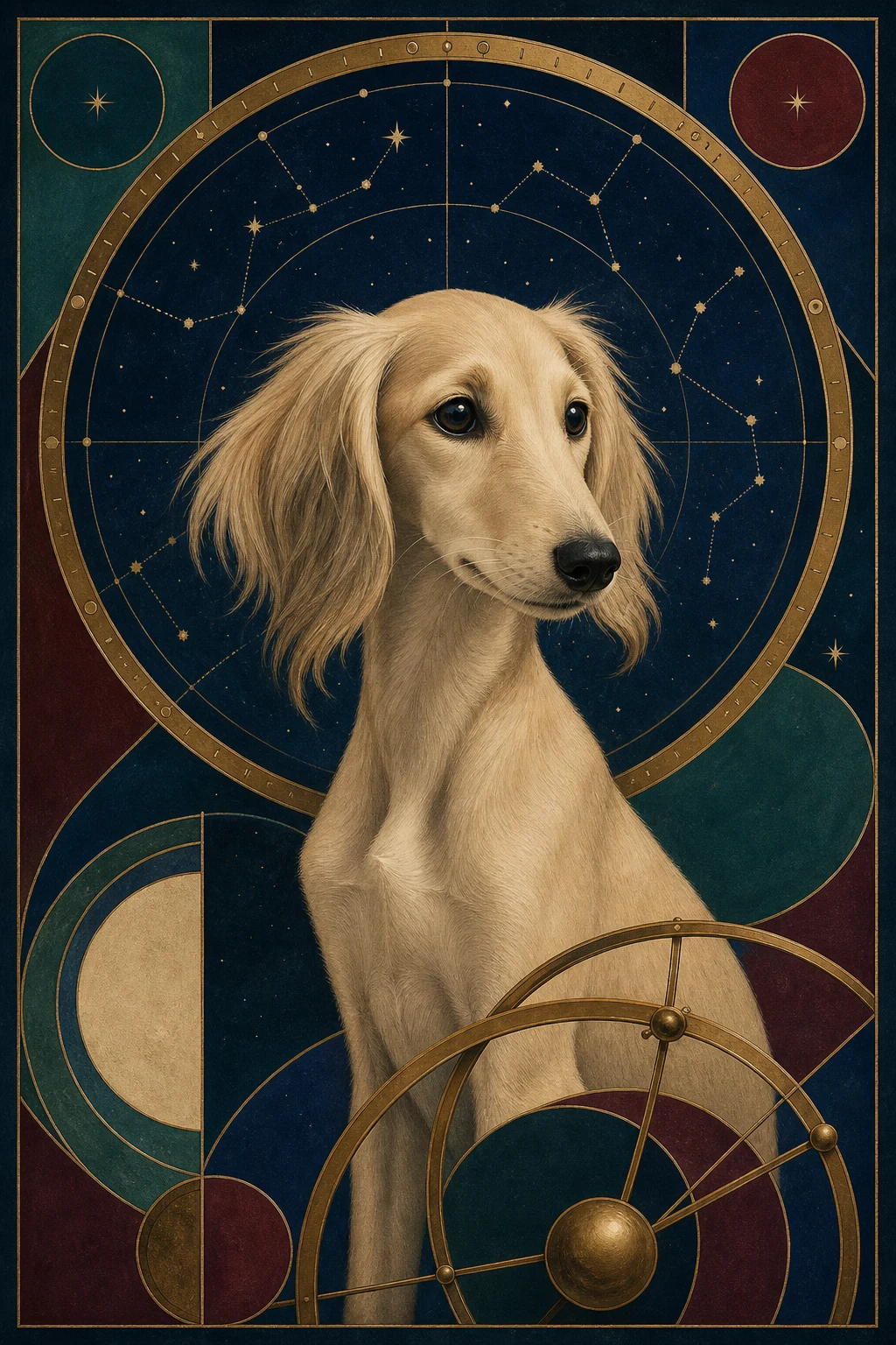 Aster the Saluki — Purism pet portrait