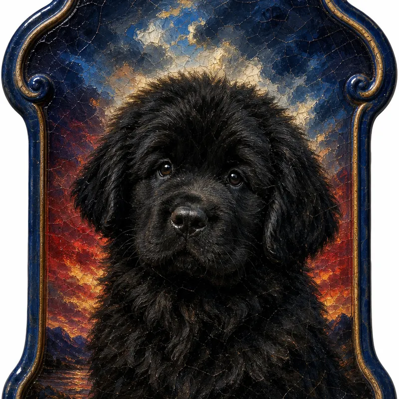 Newfoundland portrait — romanticism oil
