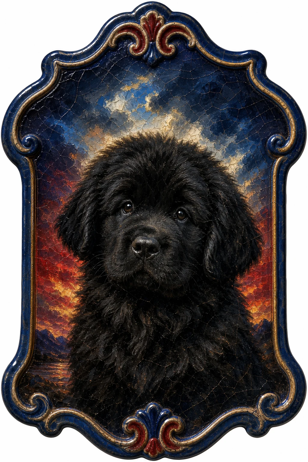 Bruno the Newfoundland — Romanticism Oil pet portrait