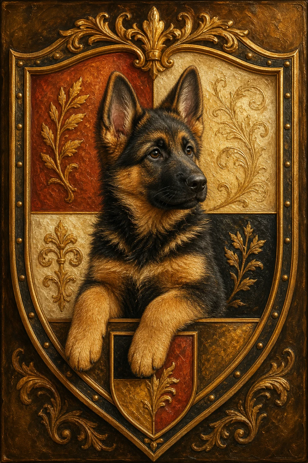 Kaiser the German Shepherd — Royal Oil pet portrait