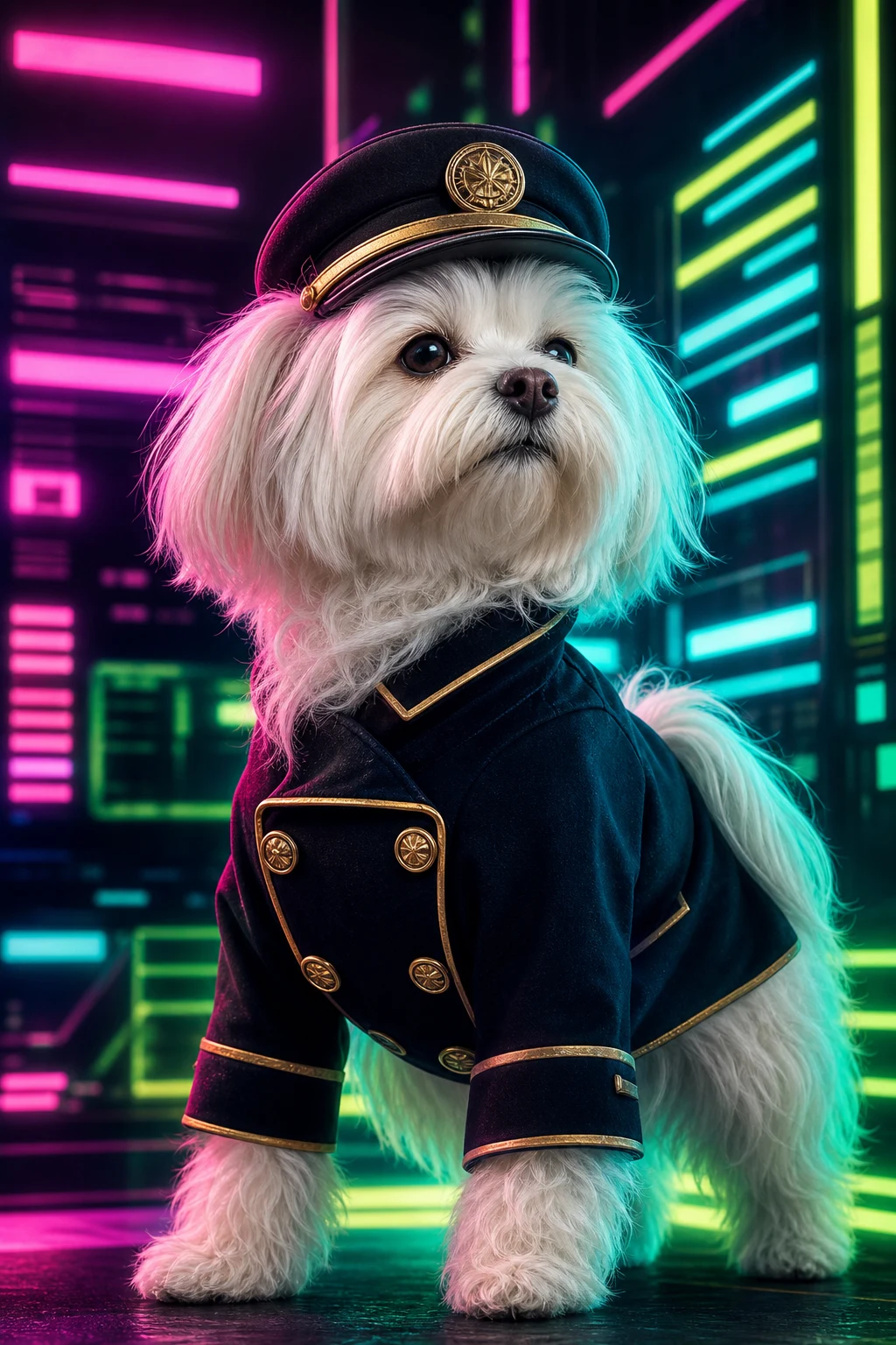 Pippa the Maltese — Studio Canvas Realism pet portrait