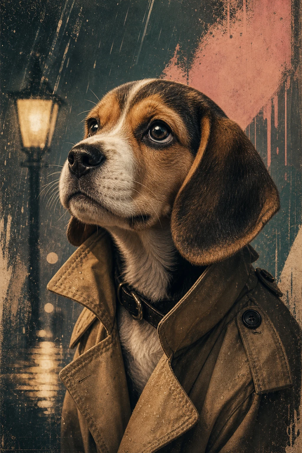 Pip the Beagle — Studio Canvas Realism pet portrait