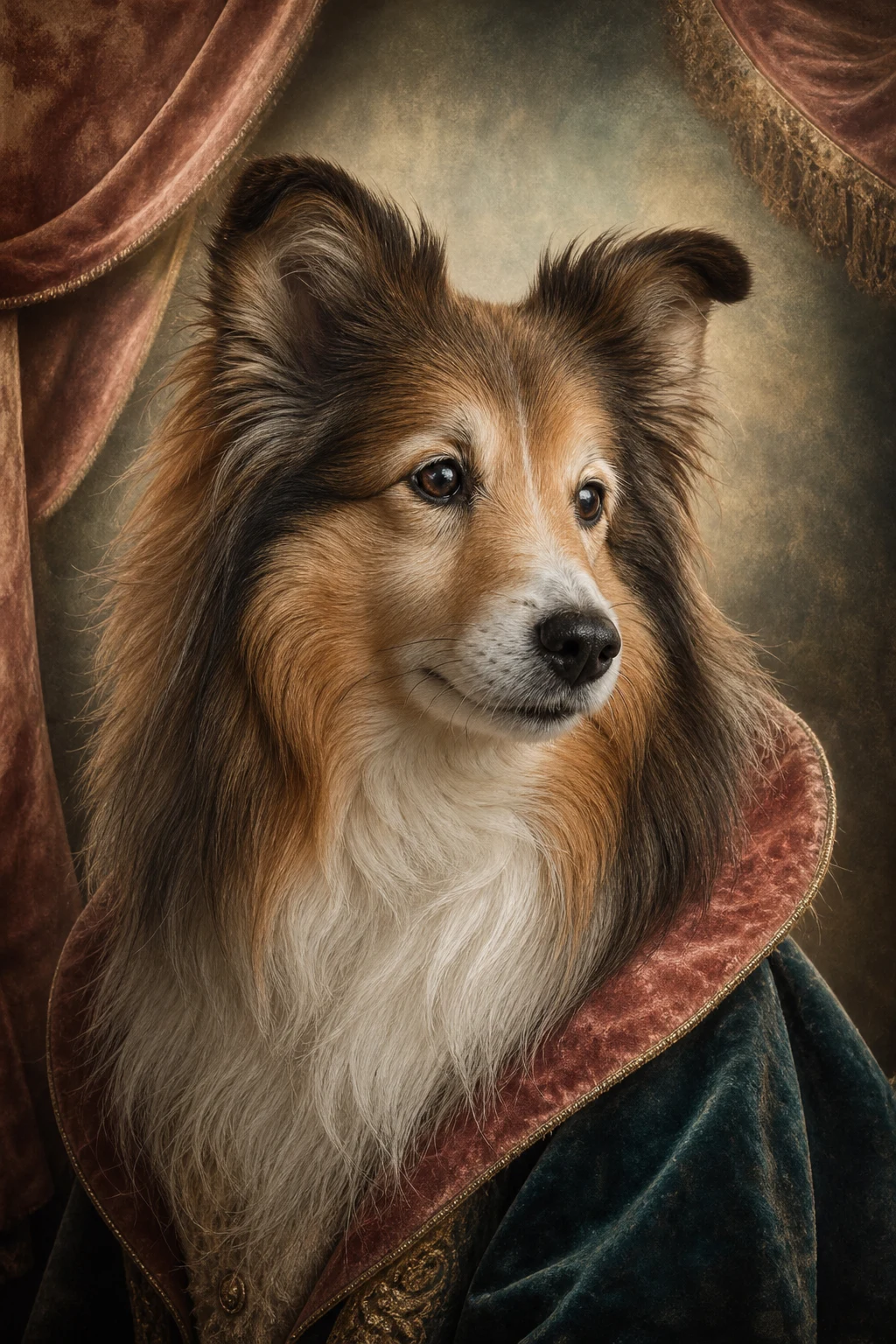 Angus the Sheltie — Studio Canvas Realism pet portrait