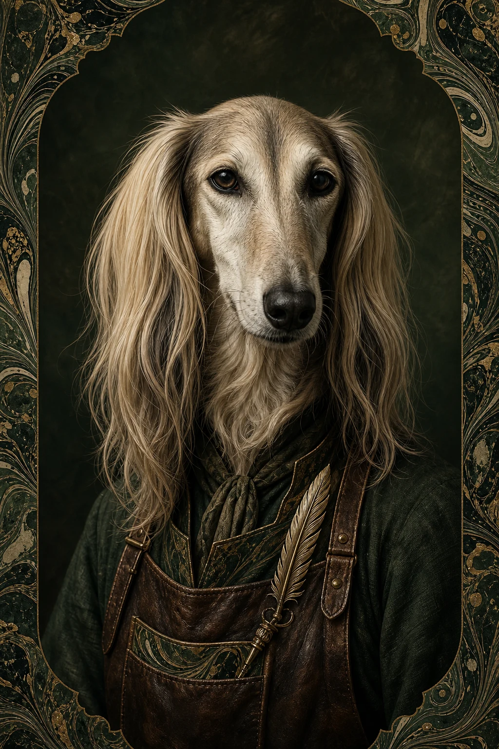 Safi the Saluki — Studio Canvas Realism pet portrait