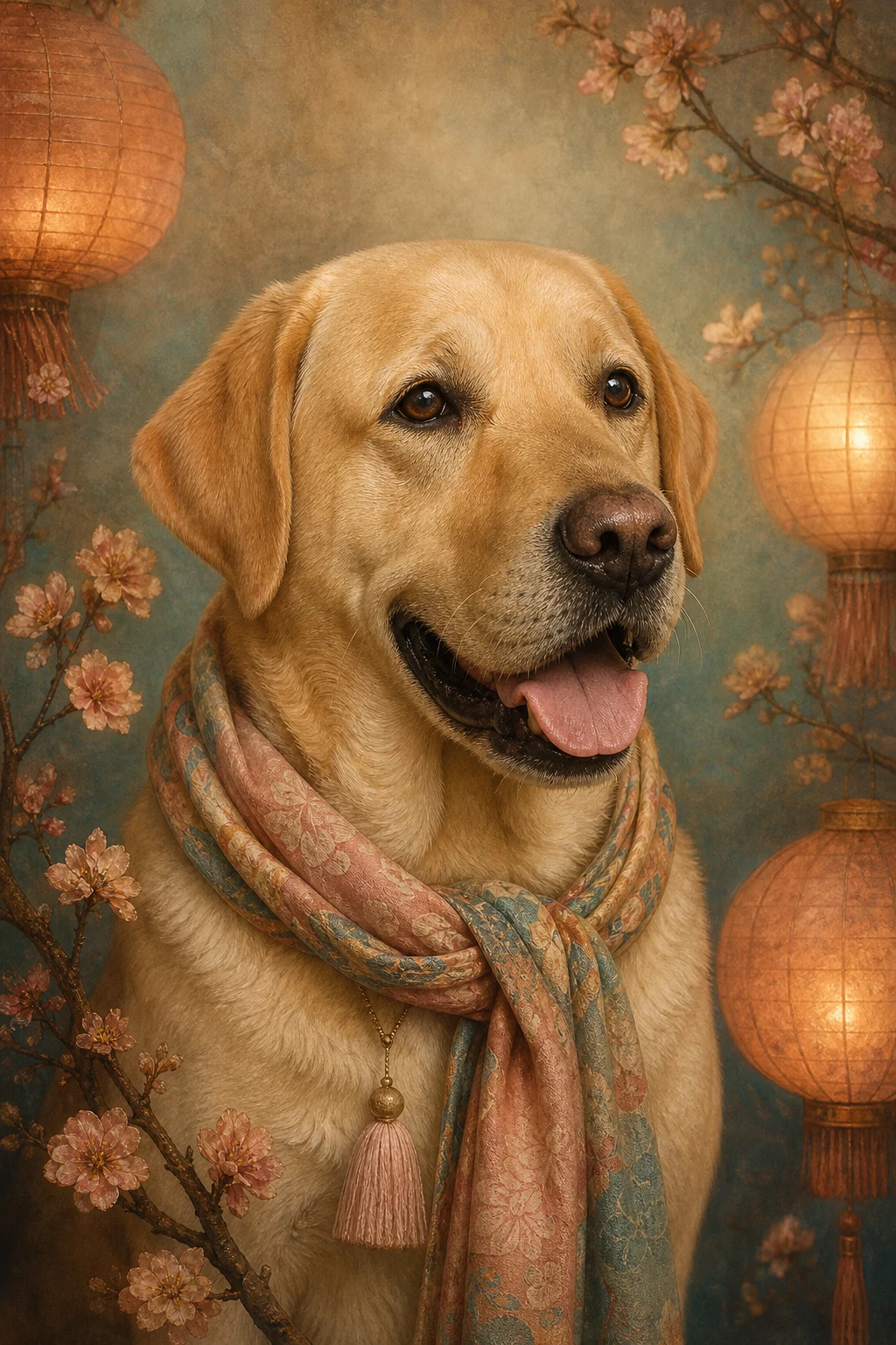 Sunny the Labrador — Studio Canvas Realism pet portrait
