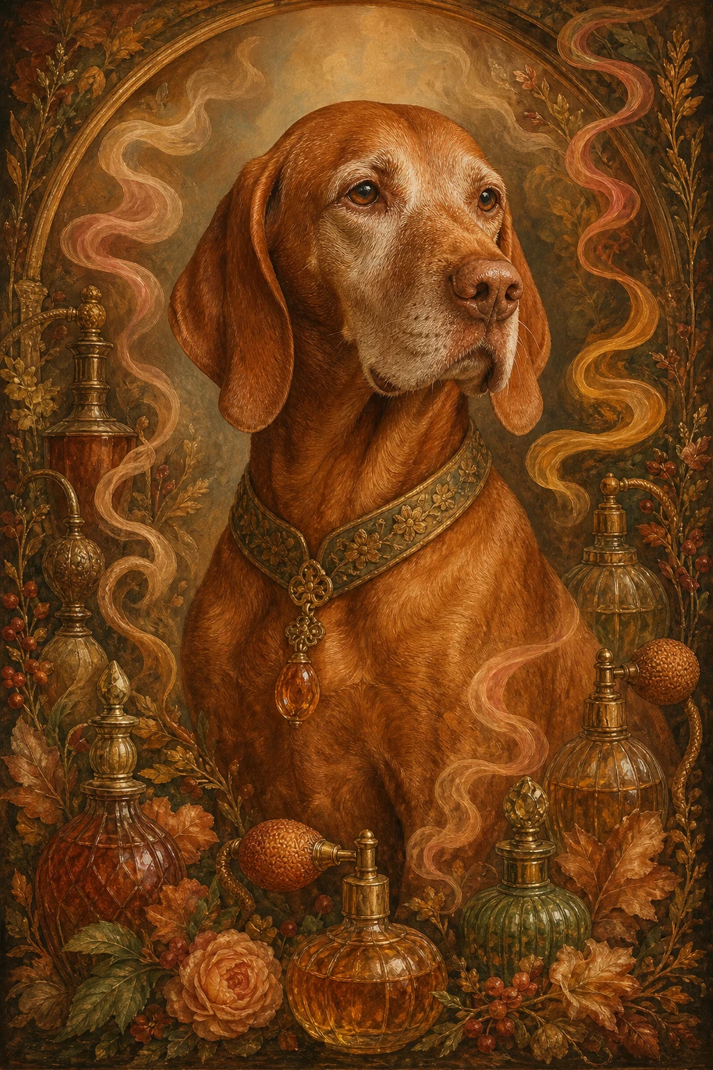 Otto the Vizsla — Tempera Grassa pet portrait