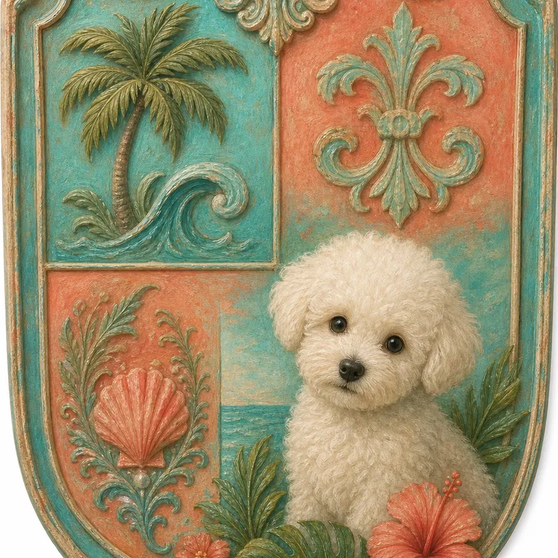 Bichon Frise portrait — tonalism